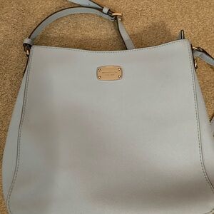 Michael Kors Blue Crossbody Bag with Textured Leather